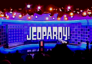 Jeopardy title screen for Sega Genesis